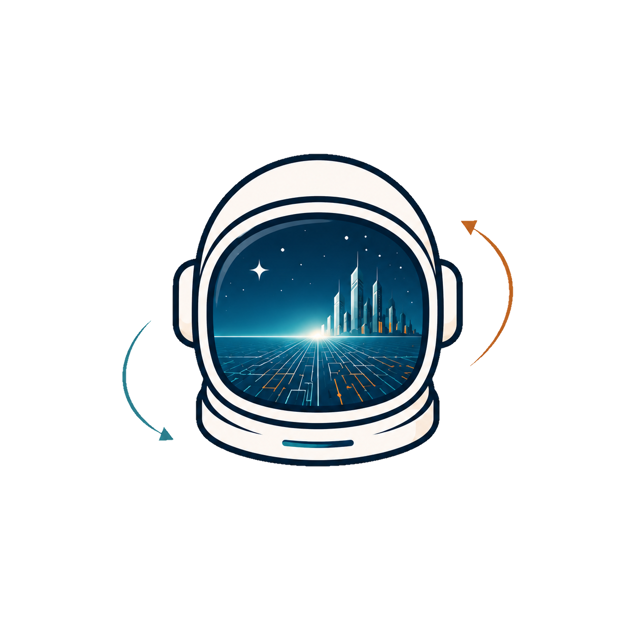 Asyncronaut helmet logo
